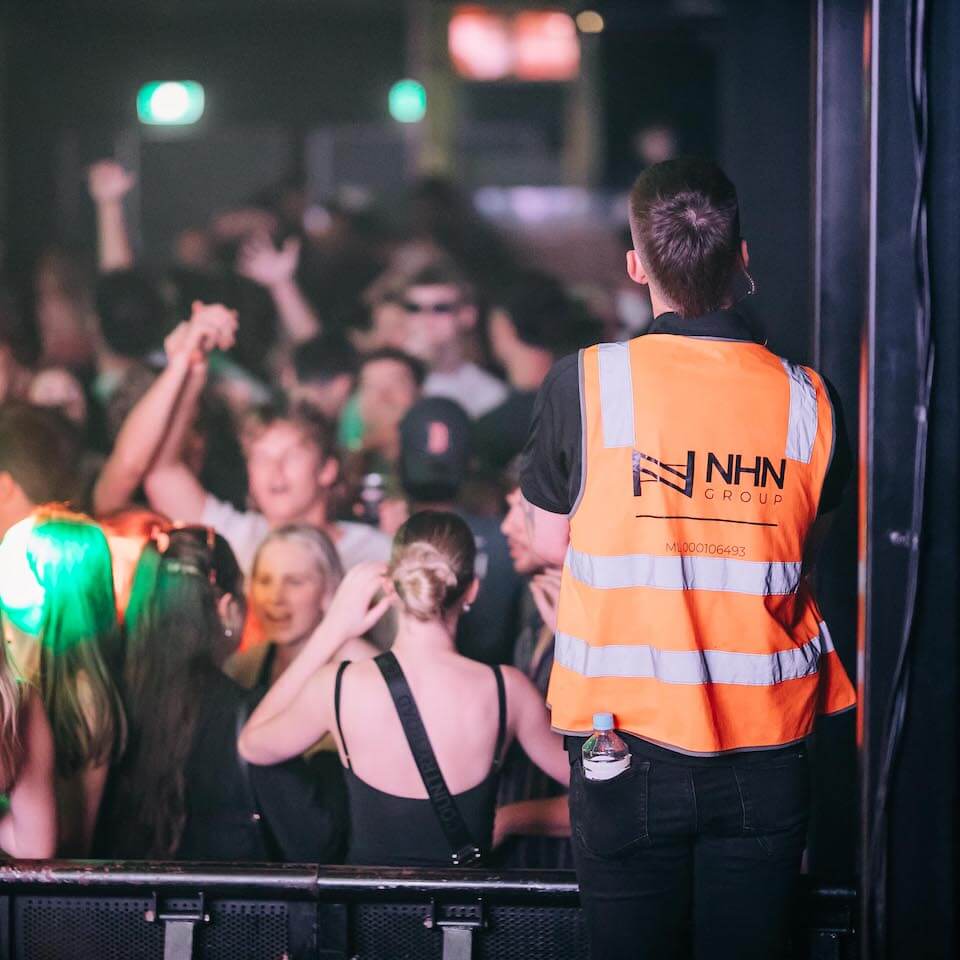 Crowd controller in a nightclub