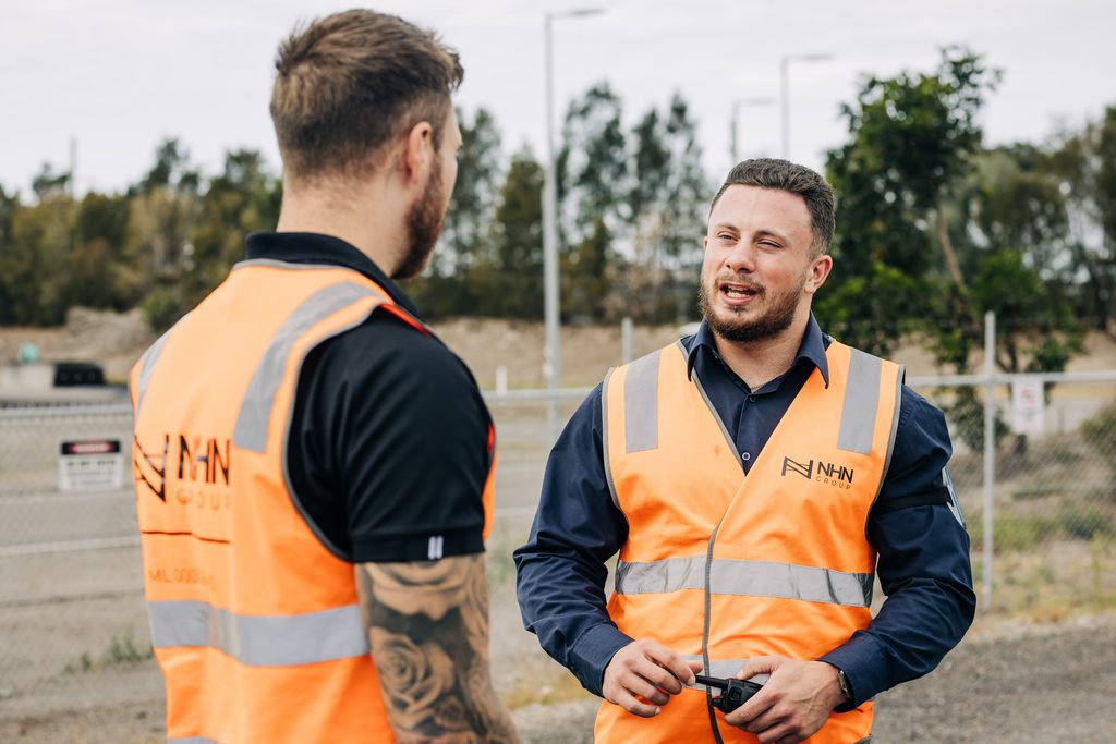 two security staff on worksite